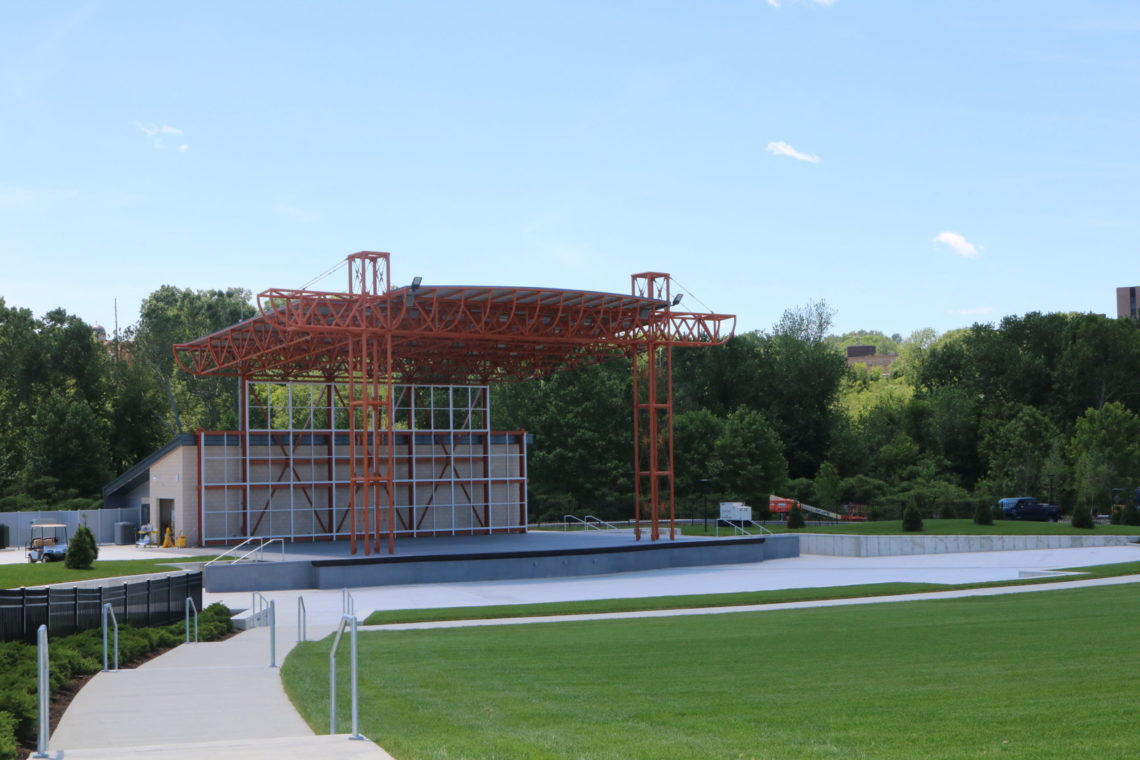 Youngstown Foundation Amphitheater roofing and siding by Boak & Sons