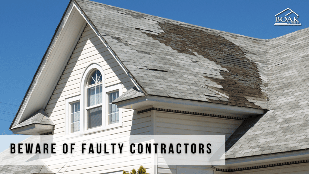 bad roofing contractor stay away