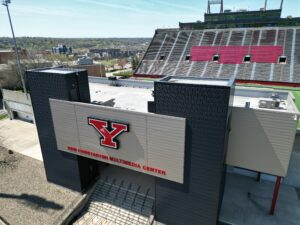 Boak & Sons’ installation of a commercial roofing system at the YSU Don Constantini Multimedia Center