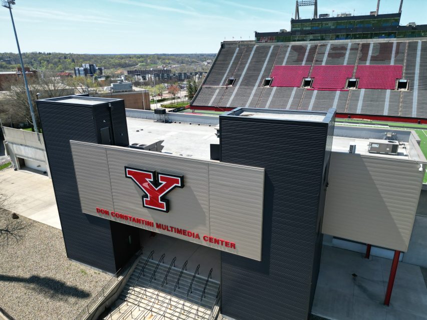 Boak & Sons’ installation of a commercial roofing system at the YSU Don Constantini Multimedia Center