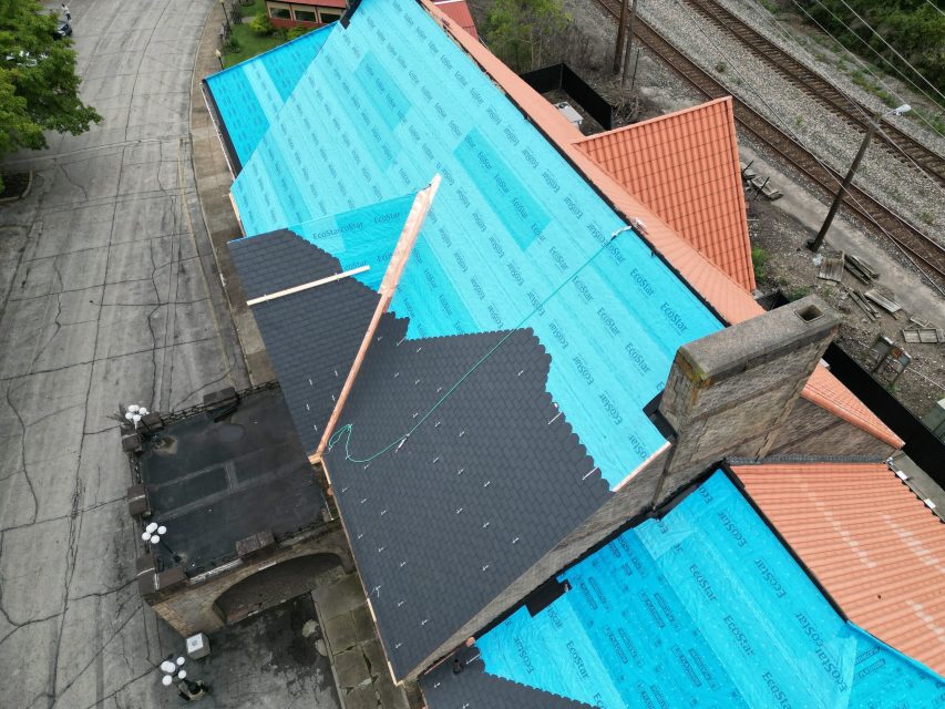 Historic B&O Station Roof Replacement by Boak & Sons Using EcoStar Sustainable Materials